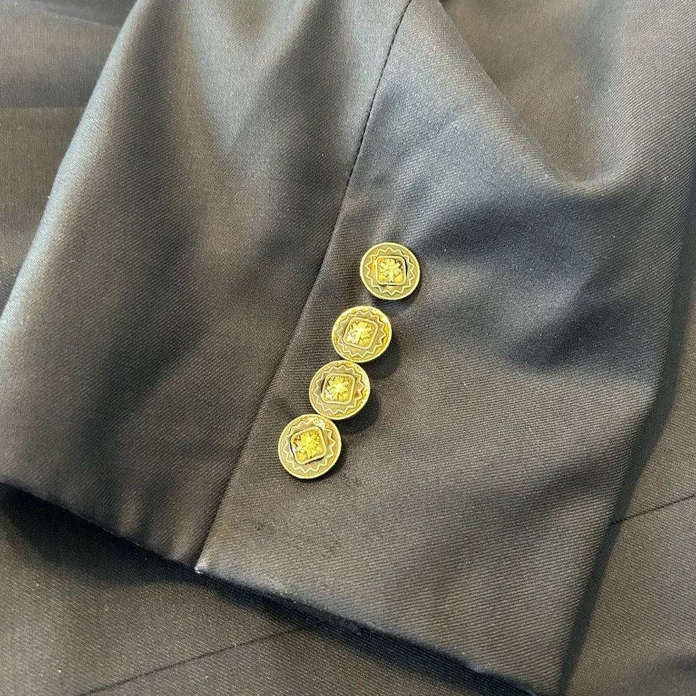 Pal Zileri Navy Three Gold‎ Button Sport Coat 58L